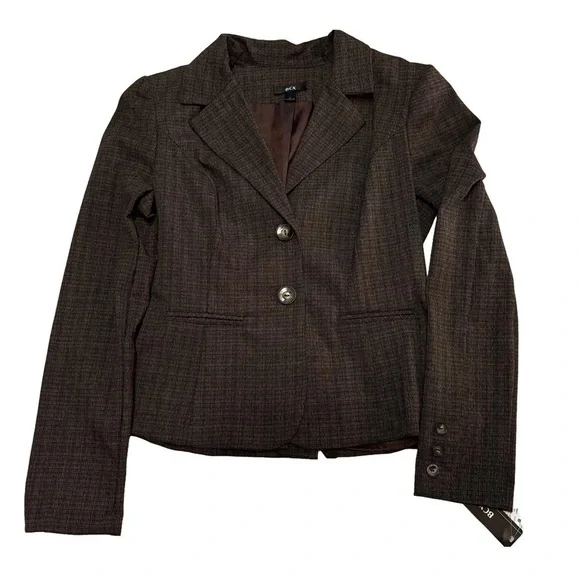 Vintage BCX Women's Brown Tweed Skirt Suit Set Skirt SZ 5 Jacket Size Large NWT - Picture 3 of 16